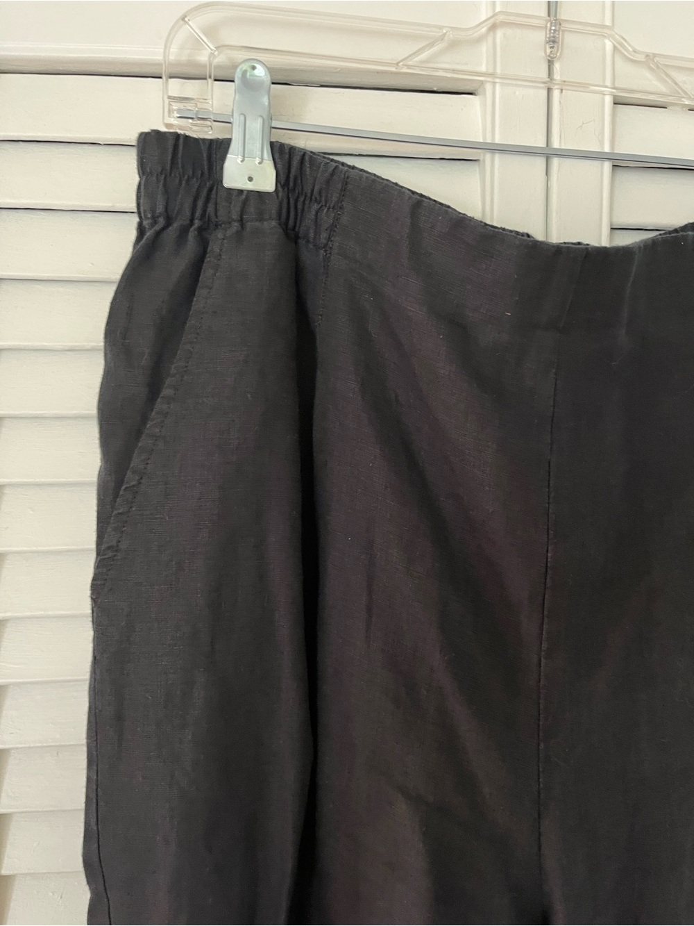 Eileen Fisher Organic Linen Wide Leg Capris Sz Medium - Picture 3 of 7